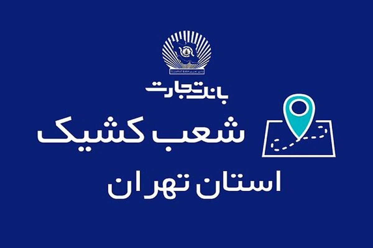 شعب کشیک بانک تجارت در استان تهران در ۲۰ بهمن‌ماه 