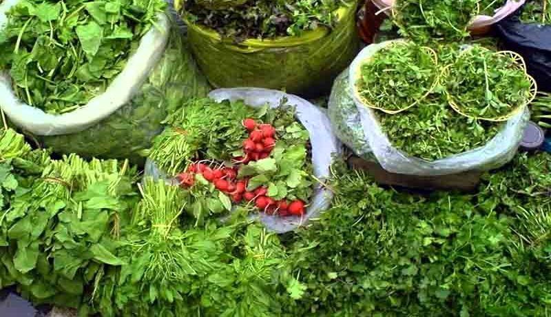 قیمت انواع سبزیجات برگی و غیر برگی در تهران