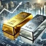 قیمت جهانی نقره رکورد شکست، نرخ طلا افزایش یافت