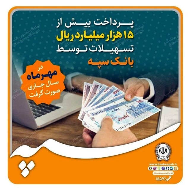 بانک سپه، ۱۵ هزار میلیارد ریال تسهیلات خرد پرداخت کرده است