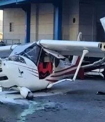 برخورد هواپیمای سبک با یکی از ساختمانهای جانبی فرودگاه تبریز