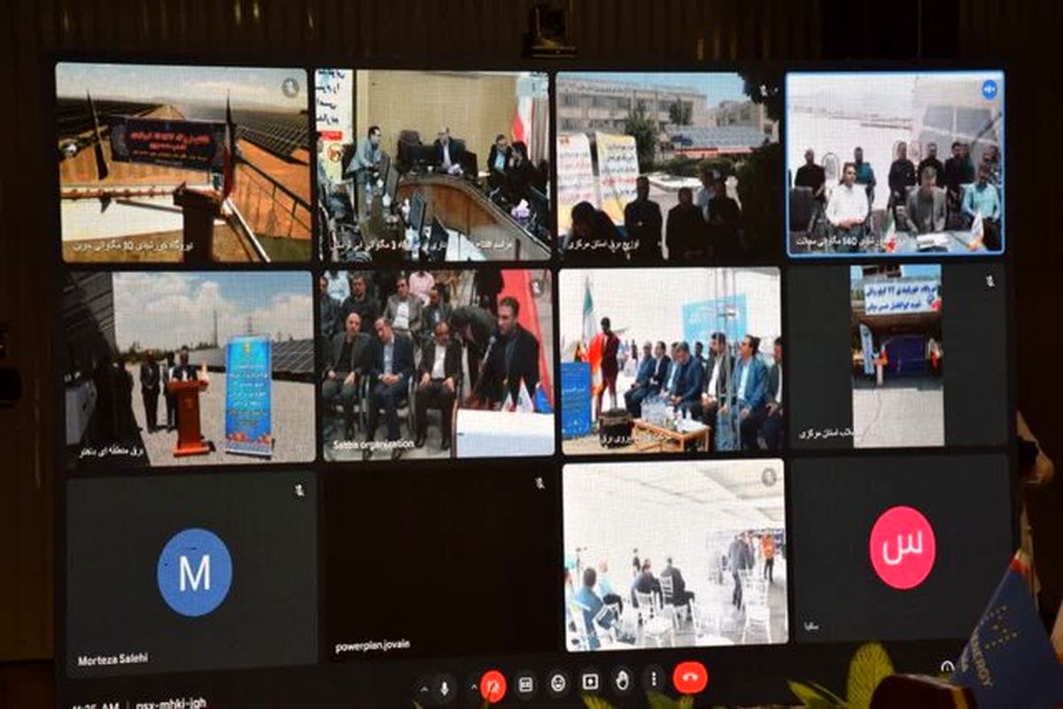 افتتاح همزمان ۱۲ نیروگاه تجدیدپذیر در خمین