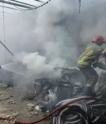 آتش سوزی در پتروشیمی بوشهر