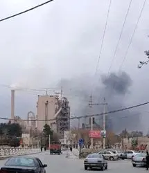 آتش سوزی در یکی از کارخانه‌های سیمان دورود